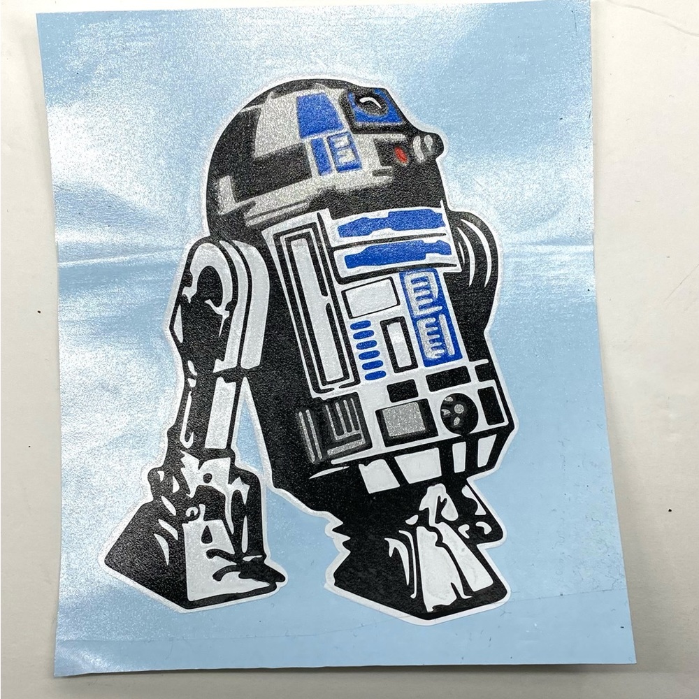 R2-D2 vinyl decal 5 color approx 5” x 3”